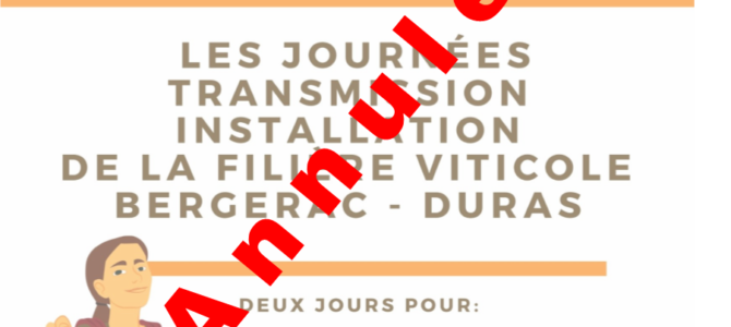 Annulation des journées transmission-installation